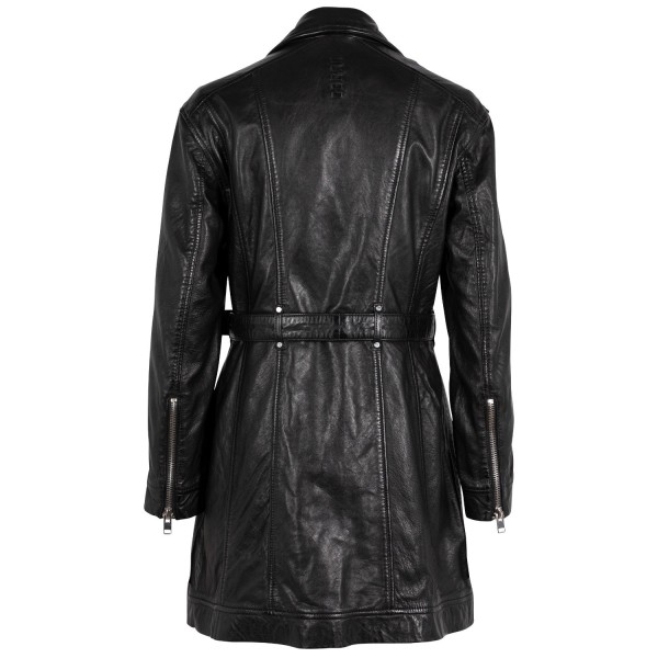 Geaca Lunga de Piele Dama Gipsy Neagra G2WDayna – IMBRACAMINTE — fotografia 4