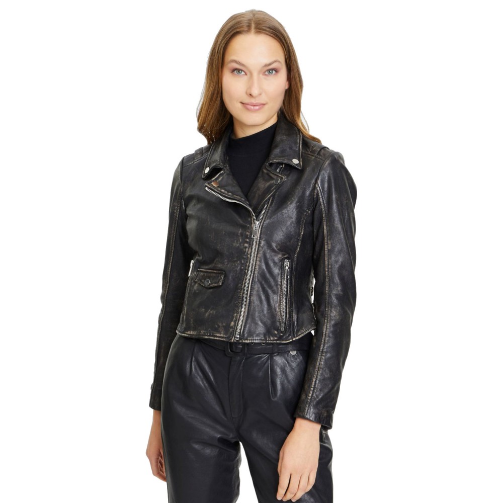 Geaca de Piele Dama Gipsy Negru Antic G2WDovea Geaca de Piele Dama Gipsy Negru Antic G2WDovea - readytowear.ro