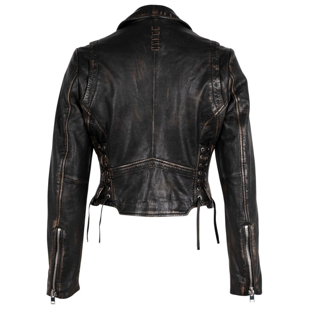 Geaca de Piele Dama Gipsy Negru Antic G2WDovea Geaca de Piele Dama Gipsy Negru Antic G2WDovea - readytowear.ro