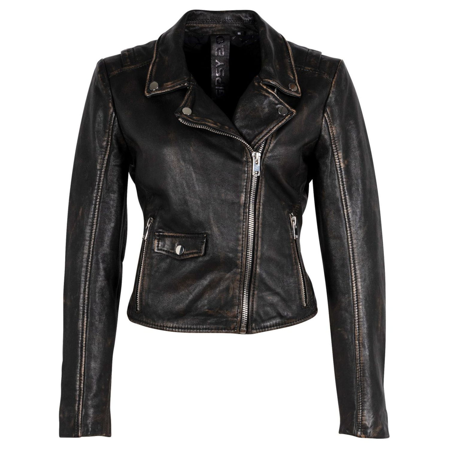 Geaca de Piele Dama Gipsy Negru Antic G2WDovea – Black Friday