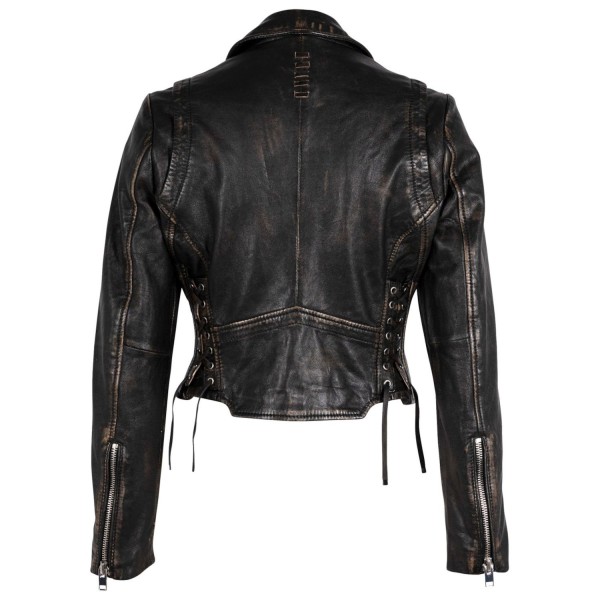 Geaca de Piele Dama Gipsy Negru Antic G2WDovea – Black Friday — fotografia 4