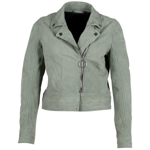 Geaca Scurta de Piele Dama Gipsy Verde Deschis G2WElina – Geci de Piele — fotografia 1