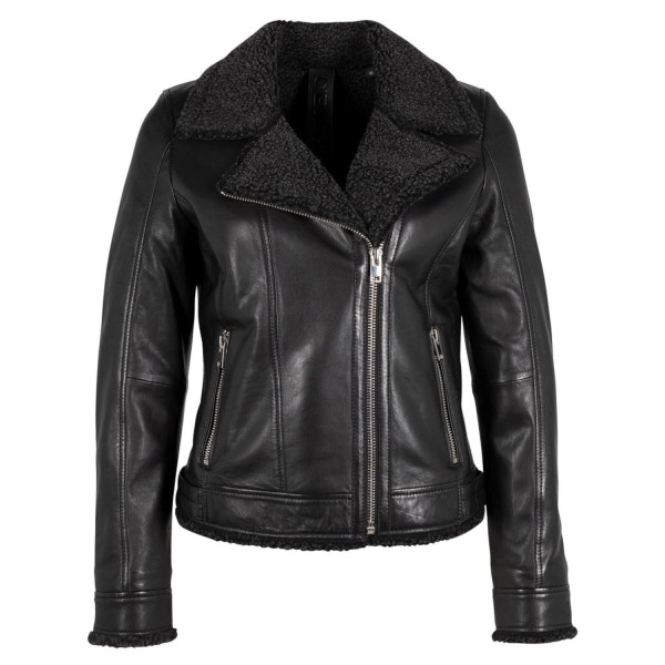Geaca de Piele Dama Gipsy Neagra G2WEmila – IMBRACAMINTE — fotografia 3