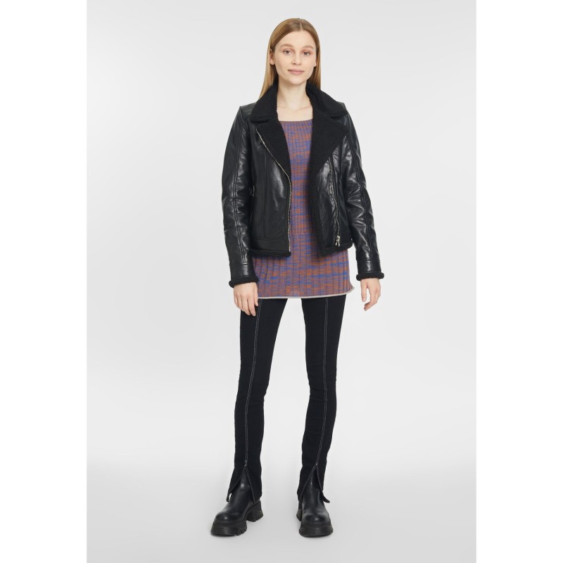 Geaca de Piele Dama Gipsy Neagra G2WEmila – Black Friday