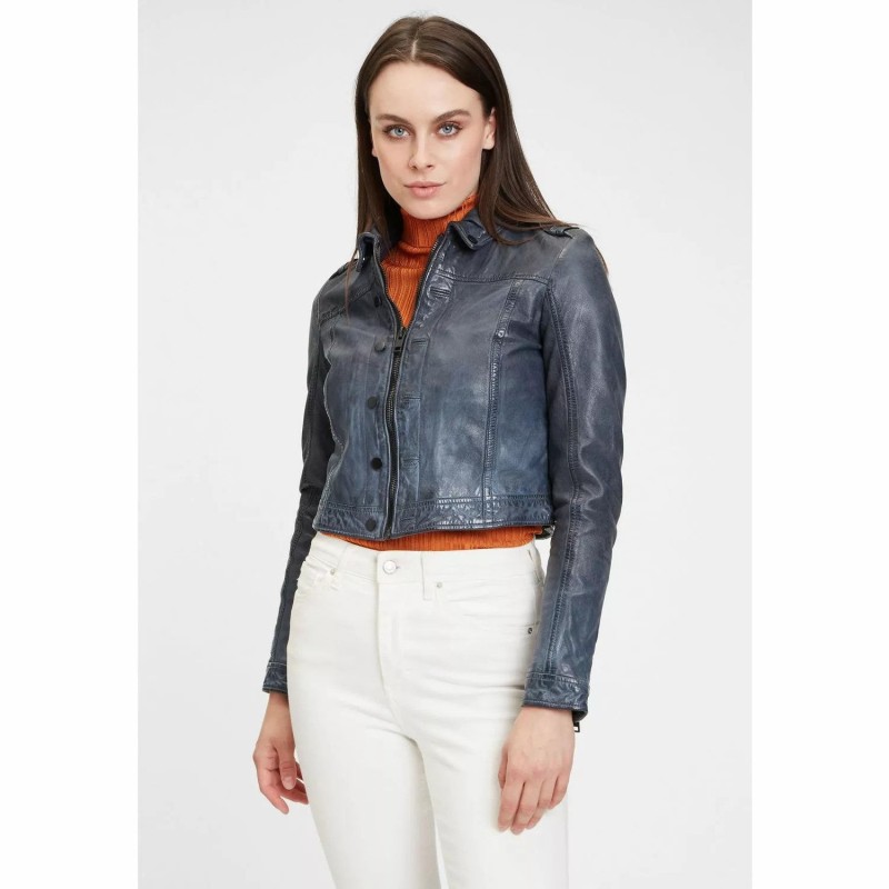 Geaca de Piele Dama Gipsy Albastru Denim G2WFaira STF LVOV – IMBRACAMINTE Geaca de Piele Dama Gipsy Albastru Denim G2WFaira STF LVOV – IMBRACAMINTE