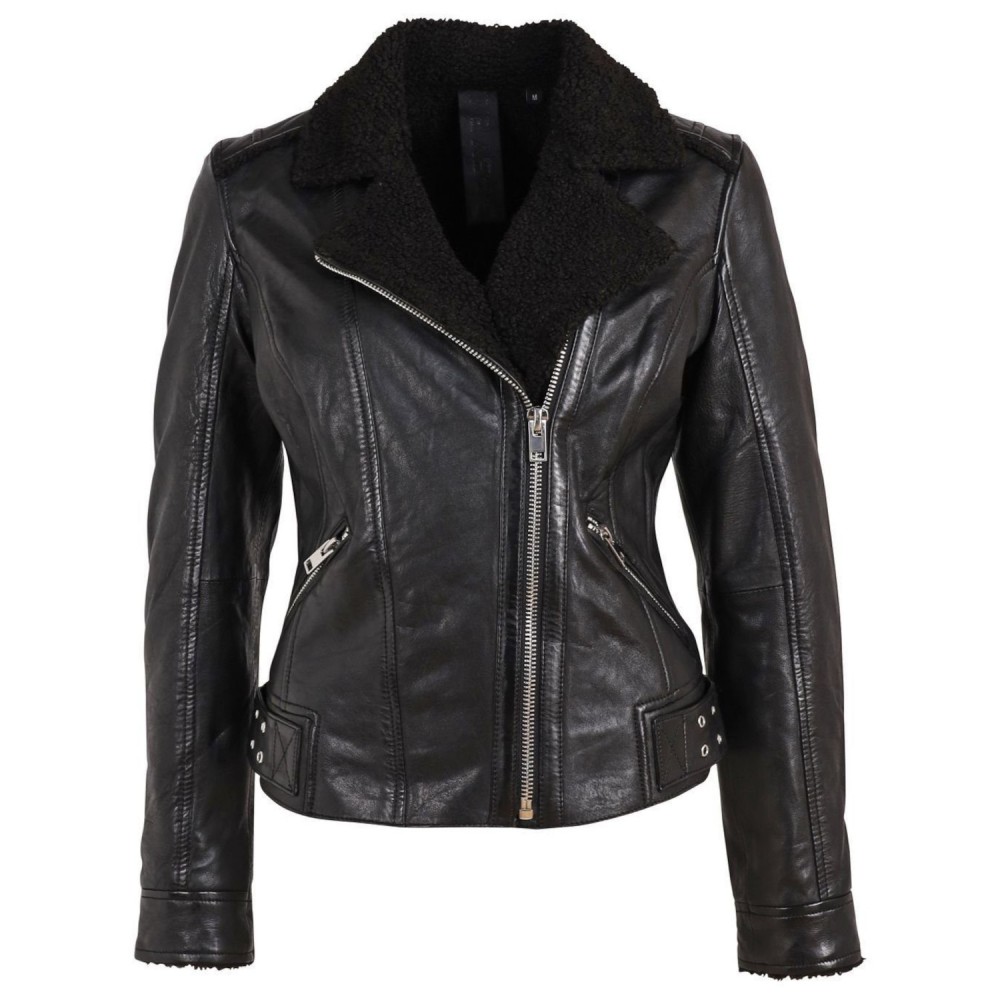 Geaca de Piele Dama Gipsy Neagra G2WGila Geaca de Piele Dama Gipsy Neagra G2WGila - readytowear.ro