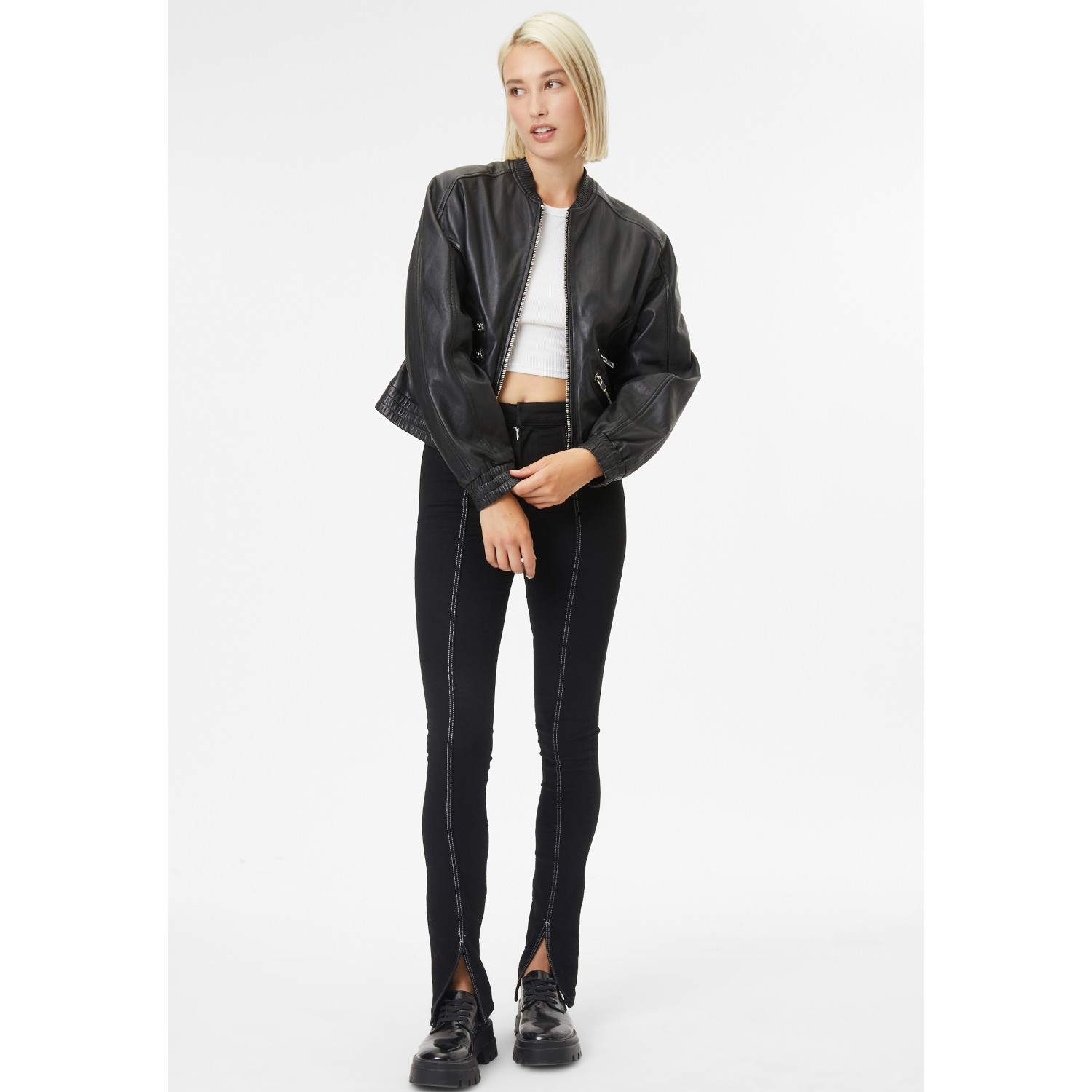 Geaca de Piele Dama Gipsy Neagra G2WHariet – Geci de Piele