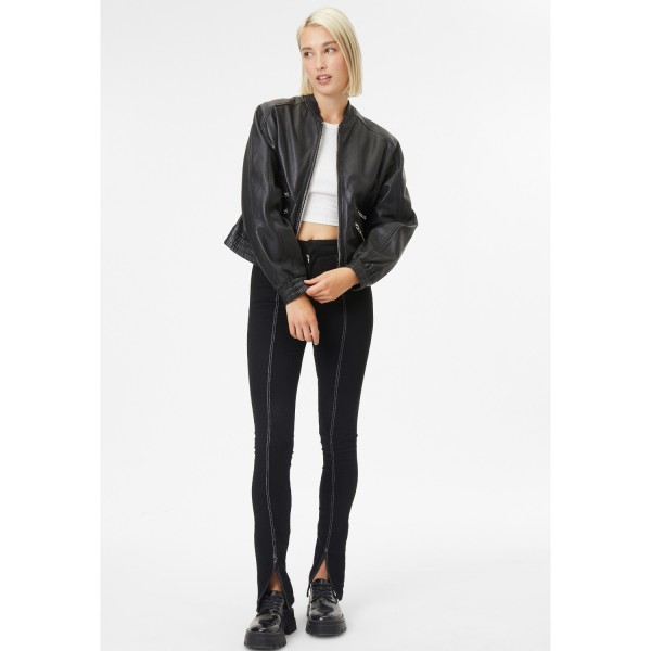 Geaca de Piele Dama Gipsy Neagra G2WHariet – Geci de Piele — fotografia 5