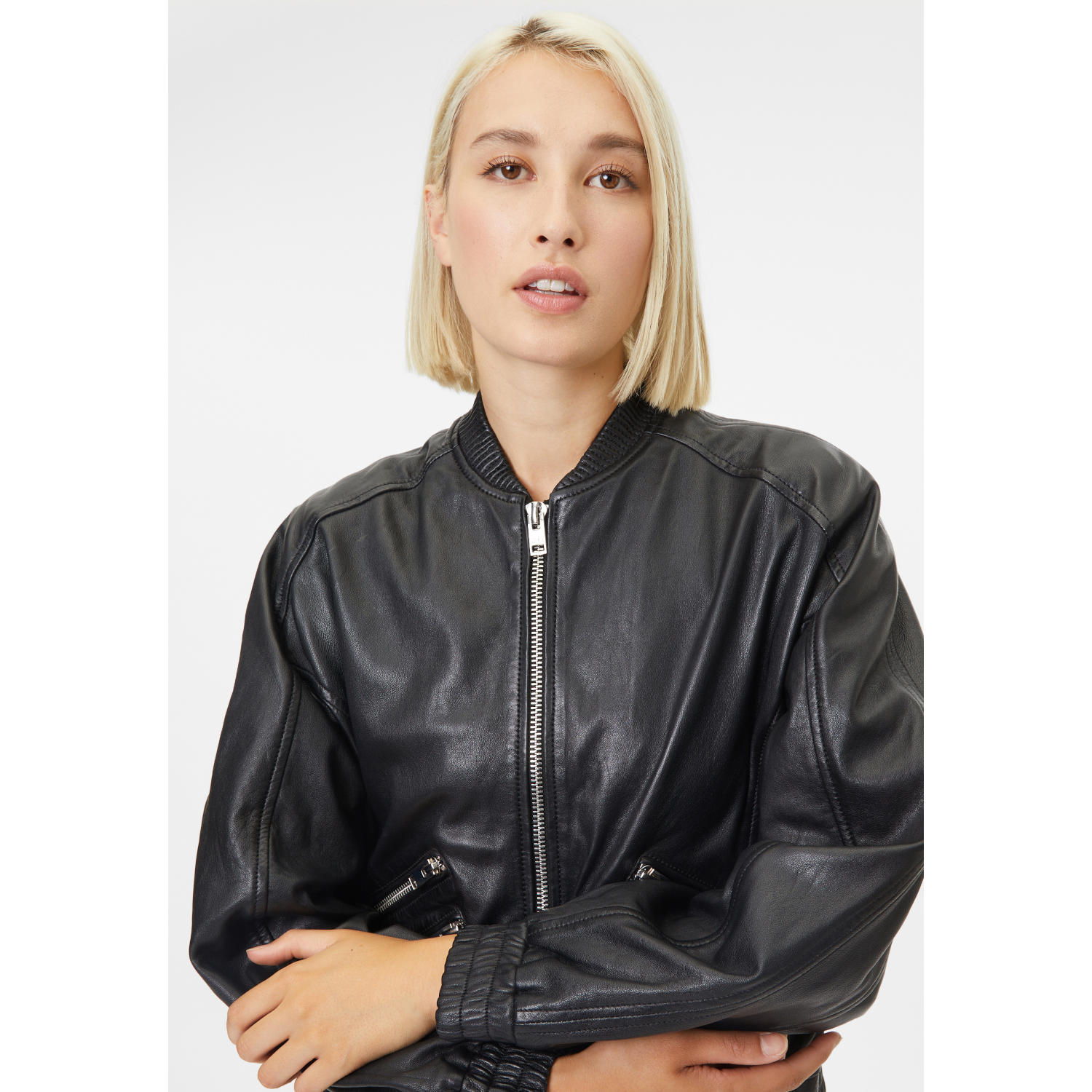 Geaca de Piele Dama Gipsy Neagra G2WHariet – Geci de Piele