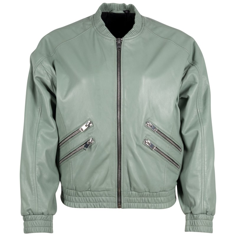 Geaca de Piele Dama Gipsy Verde Deschis G2WHariet – Geci de Piele