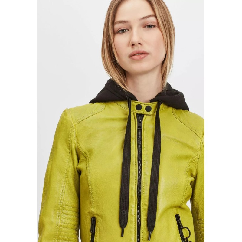 Geaca de Piele Dama Gipsy Galben Acid G2WIkia SF LAPOLV – IMBRACAMINTE