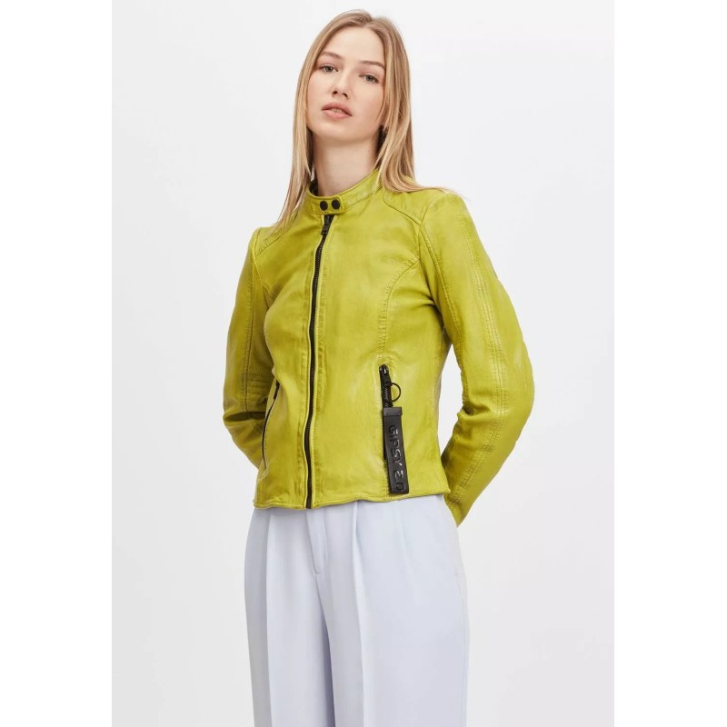 Geaca de Piele Dama Gipsy Galben Acid G2WIkia SF LAPOLV – IMBRACAMINTE