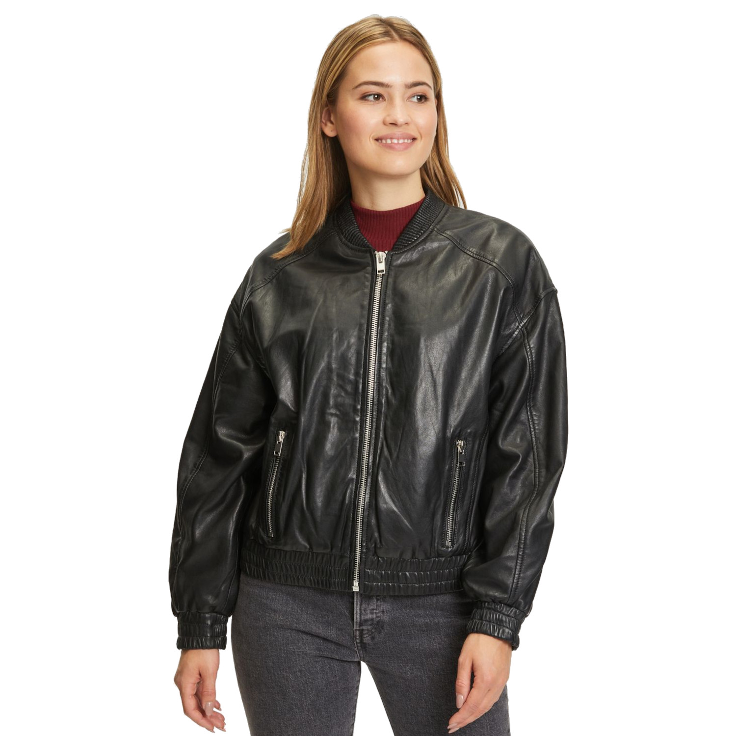 Geaca de Piele Dama Gipsy Neagra G2WIrka – Geci de Piele