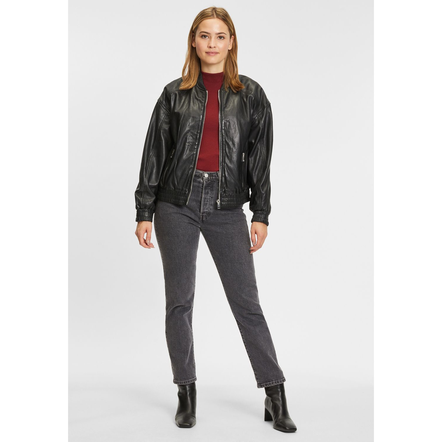 Geaca de Piele Dama Gipsy Neagra G2WIrka – Geci de Piele