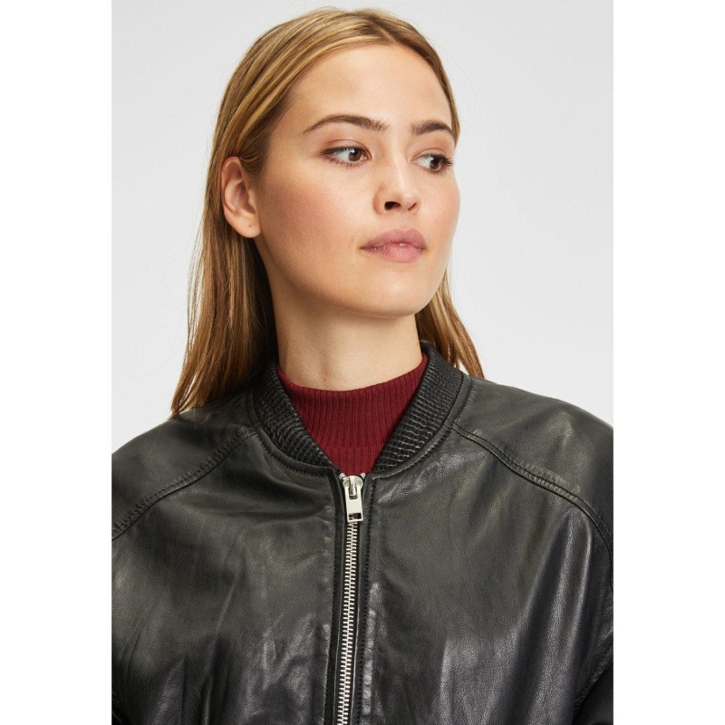 Geaca de Piele Dama Gipsy Neagra G2WIrka – Geci de Piele