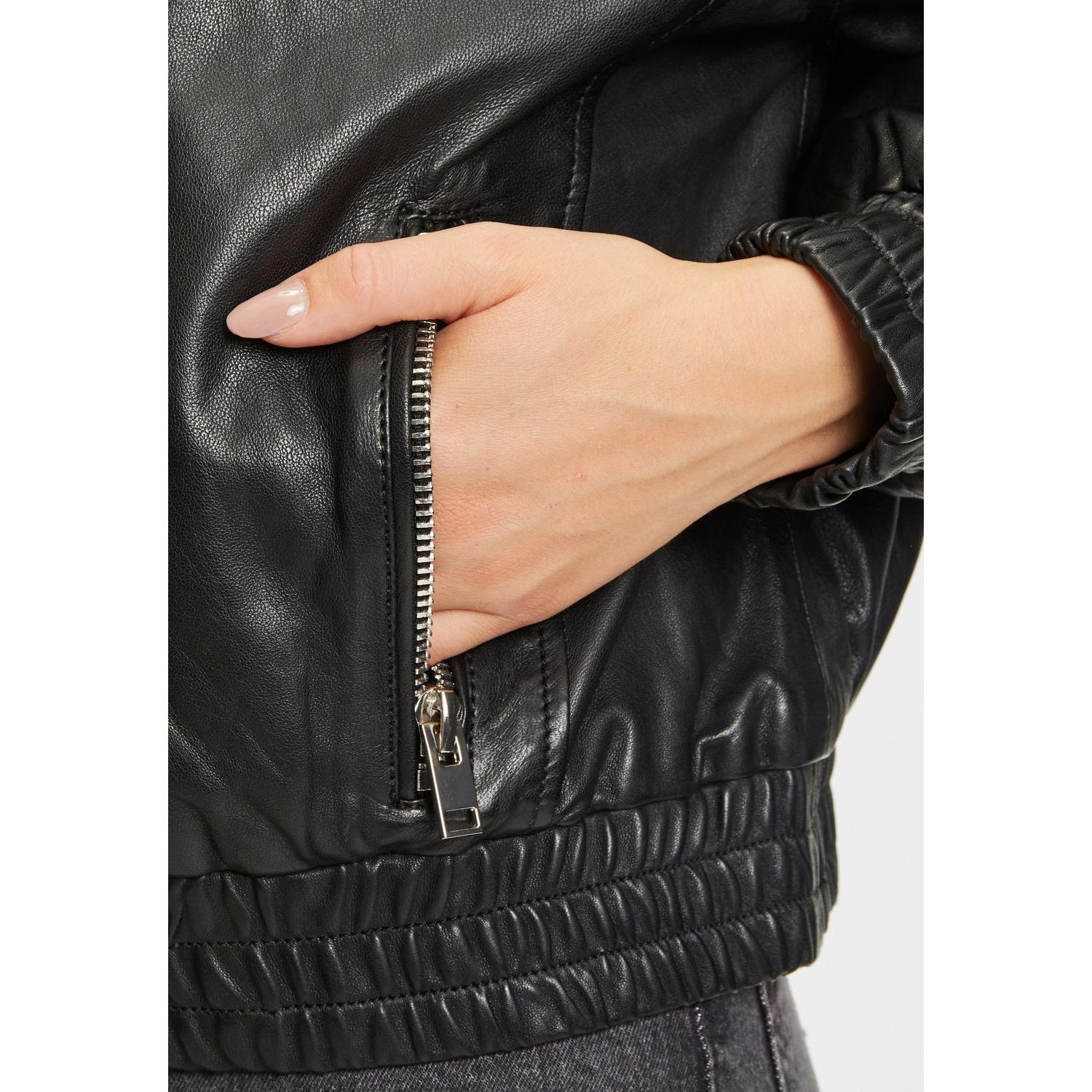 Geaca de Piele Dama Gipsy Neagra G2WIrka – Geci de Piele