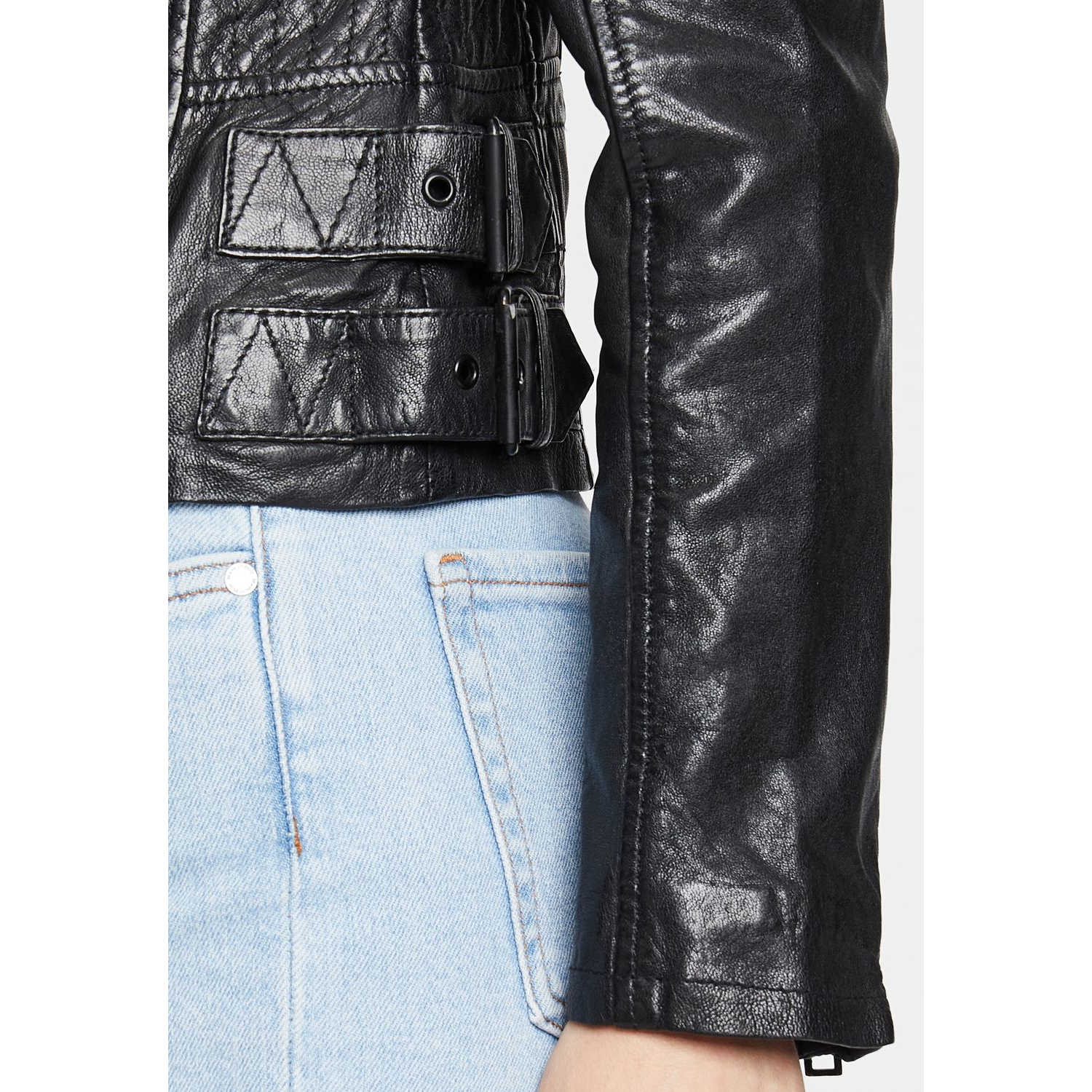 Geaca de Piele Dama Gipsy Neagra G2WJada – Black Friday