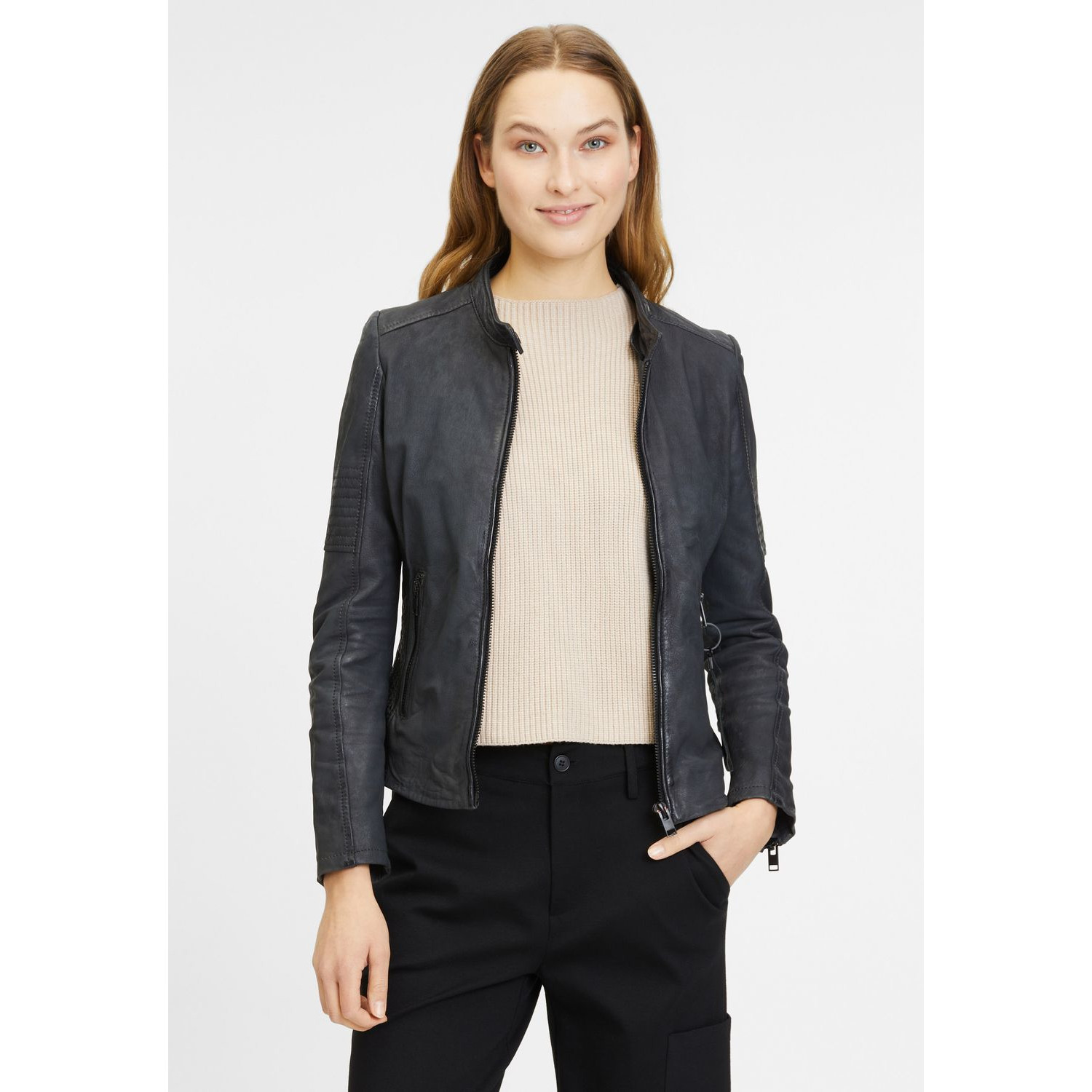 Geaca de Piele Dama Gipsy Gri G2WJadyn – IMBRACAMINTE