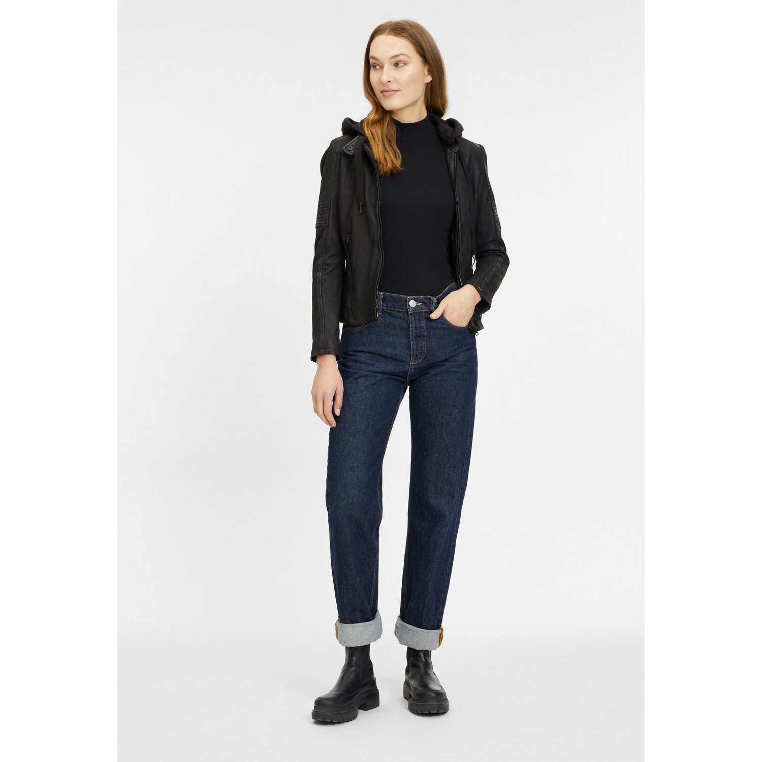 Geaca de Piele Dama Gipsy Neagra G2WJadyn – Black Friday