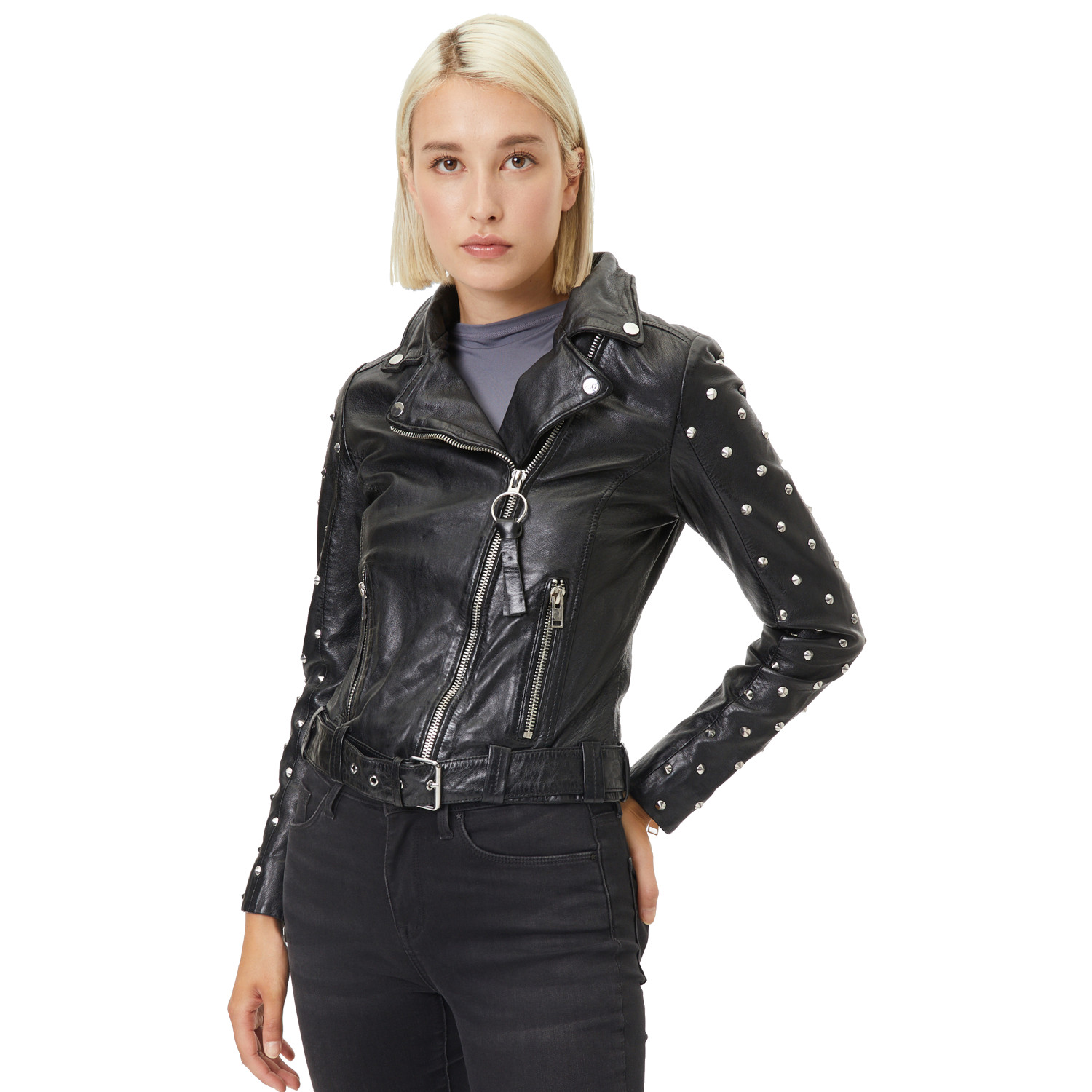 Geaca de Piele Dama Gipsy Neagra G2WJayla – IMBRACAMINTE