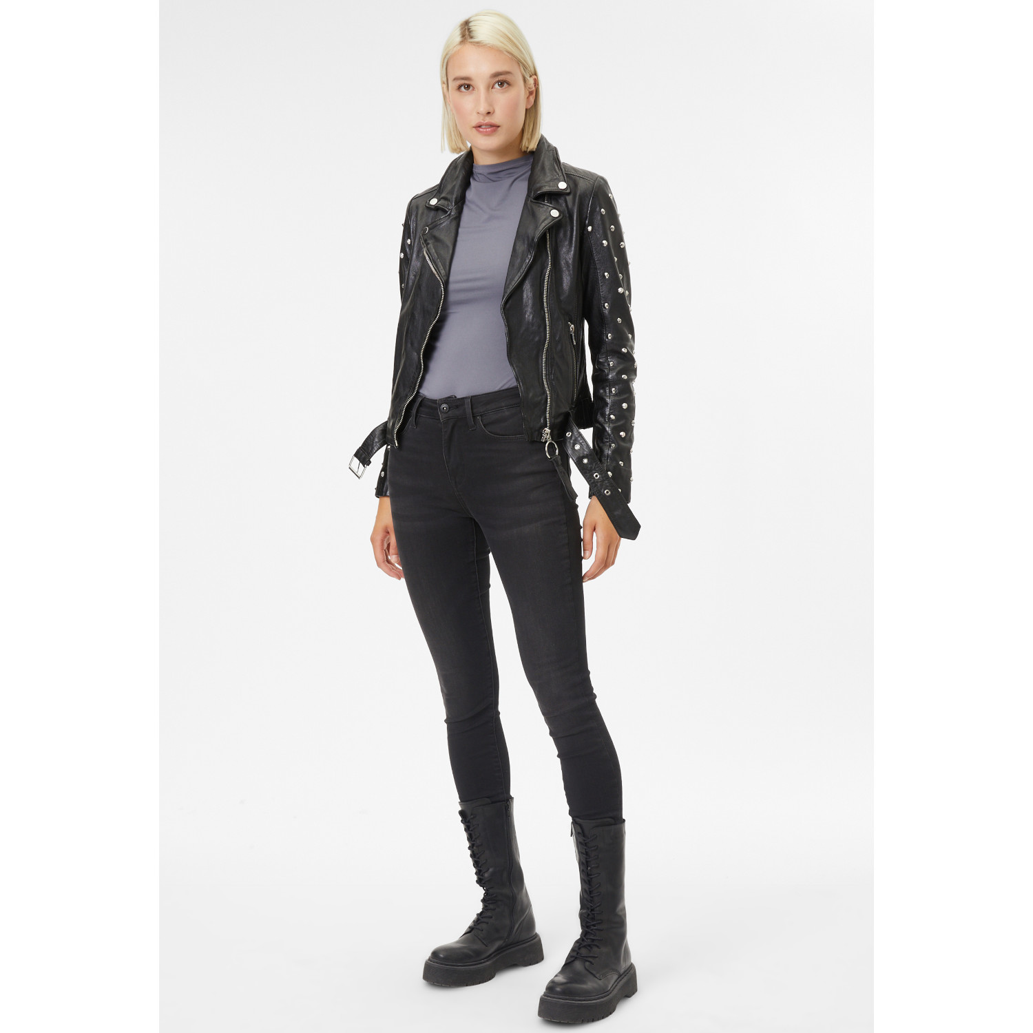 Geaca de Piele Dama Gipsy Neagra G2WJayla – IMBRACAMINTE