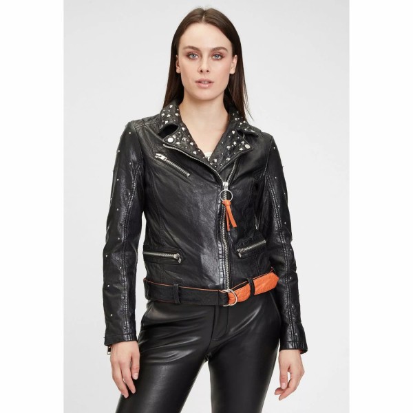 Geaca de Piele Dama Gipsy Neagra G2WJayn SF LASHV – IMBRACAMINTE — fotografia 4