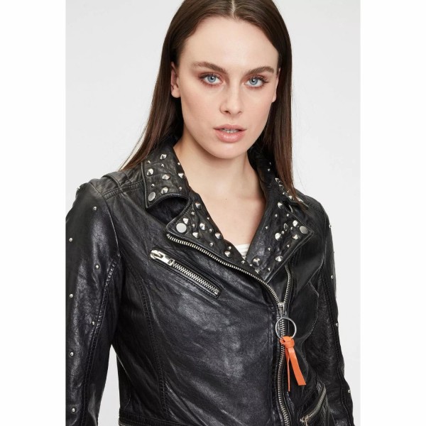 Geaca de Piele Dama Gipsy Neagra G2WJayn SF LASHV – IMBRACAMINTE — fotografia 6
