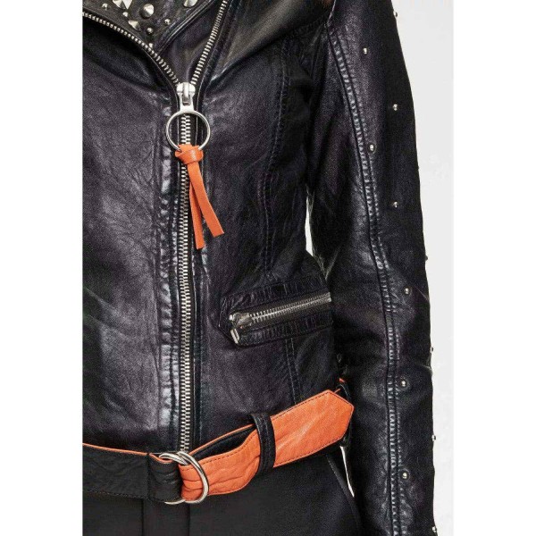Geaca de Piele Dama Gipsy Neagra G2WJayn SF LASHV – IMBRACAMINTE — fotografia 7