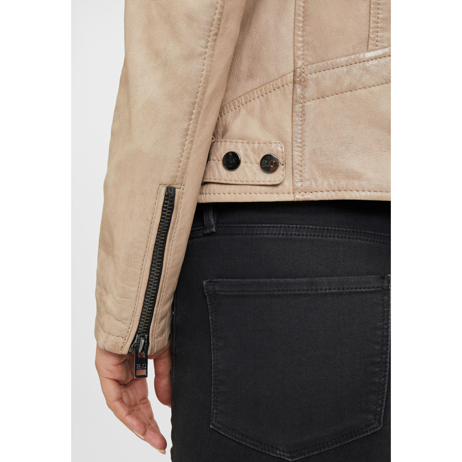 Geaca de Piele Dama Gipsy Bej Deschis G2WJovia – Black Friday