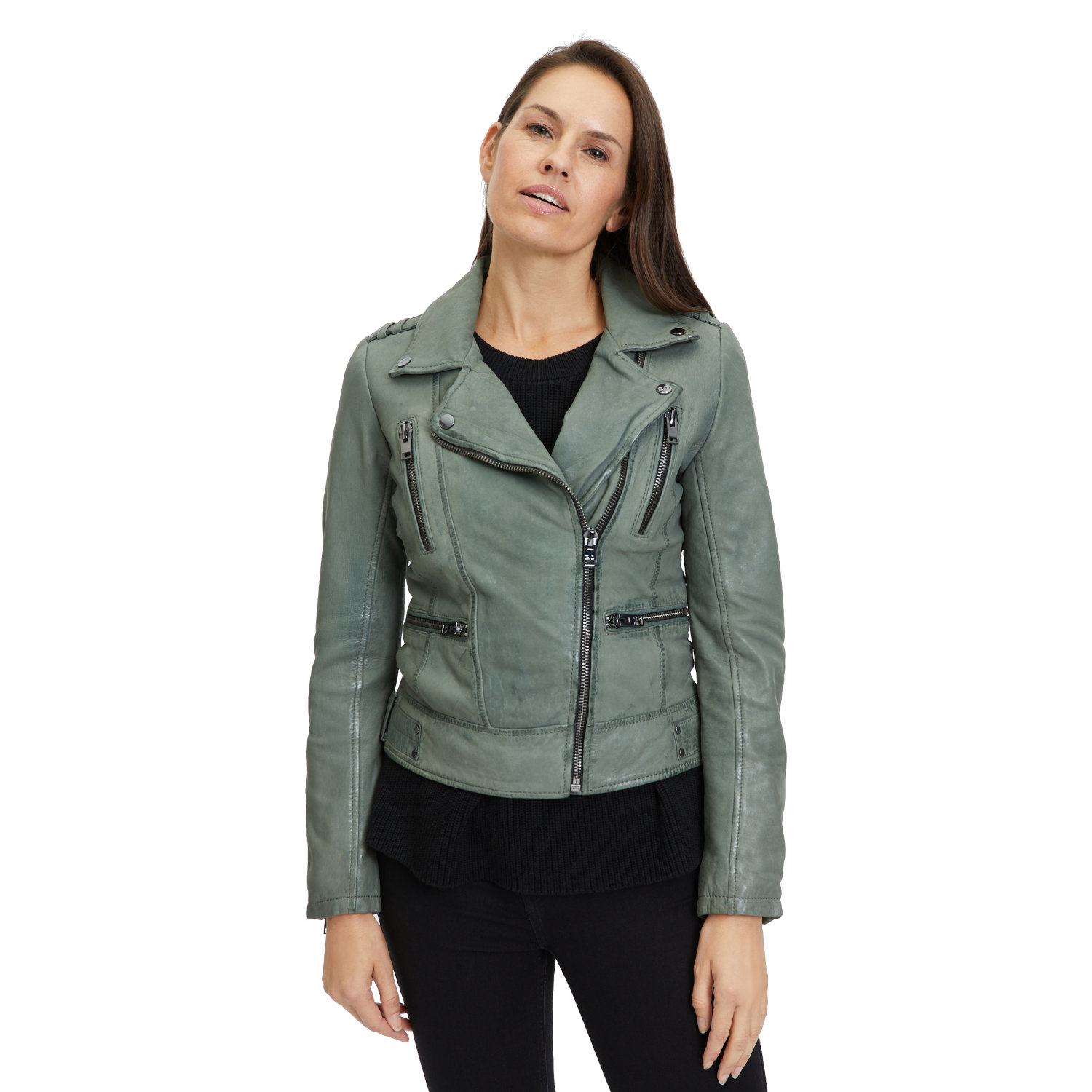 Geaca de Piele Dama Gipsy Verde Salvie G2WJovia – IMBRACAMINTE