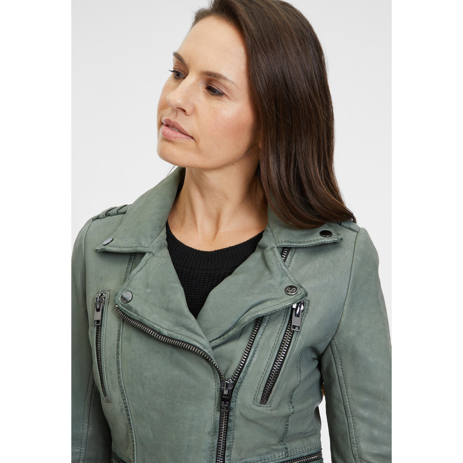 Geaca de Piele Dama Gipsy Verde Salvie G2WJovia – IMBRACAMINTE