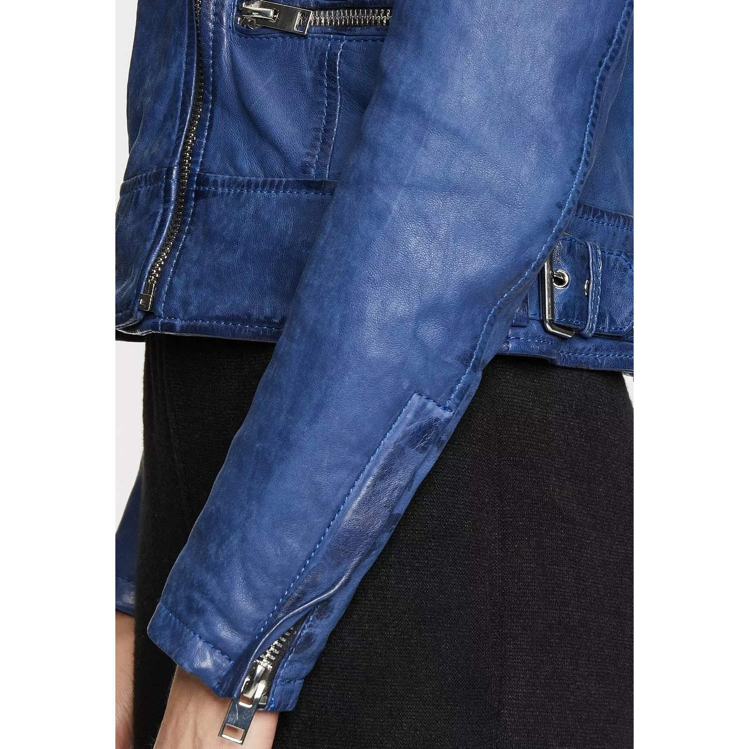 Geaca de Piele Dama Gipsy Albastra G2WKora – Black Friday