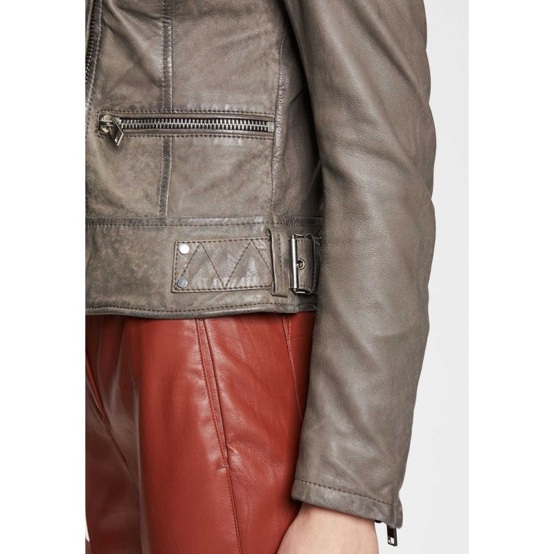 Geaca de Piele Dama Gipsy Gri G2WKora – IMBRACAMINTE