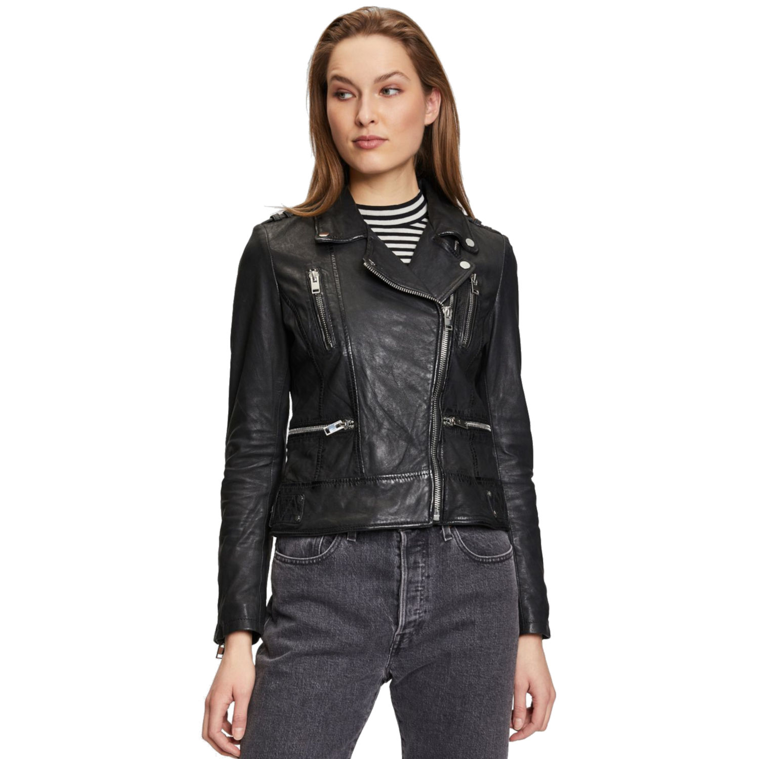 Geaca de Piele Dama Gipsy Neagra G2WKora – IMBRACAMINTE