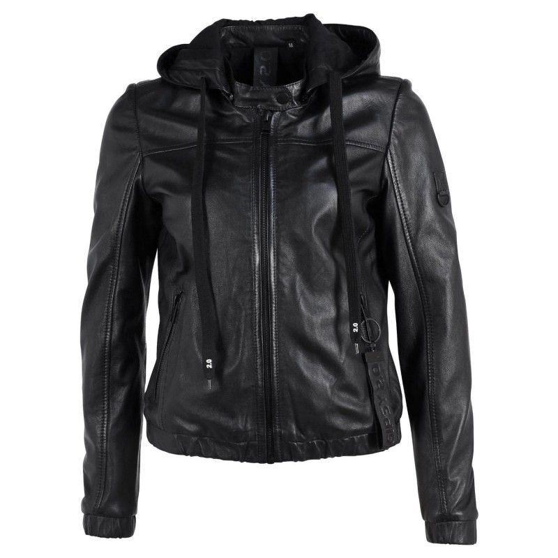 Geaca de Piele Dama Gipsy Neagra G2WMaev – IMBRACAMINTE