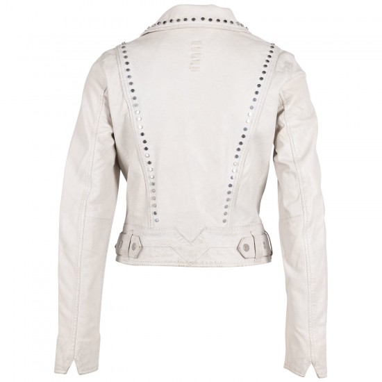 Geaca de Piele Dama Gipsy Alb Murdar G2WMaryn Geaca de Piele Dama Gipsy Alb Murdar G2WMaryn