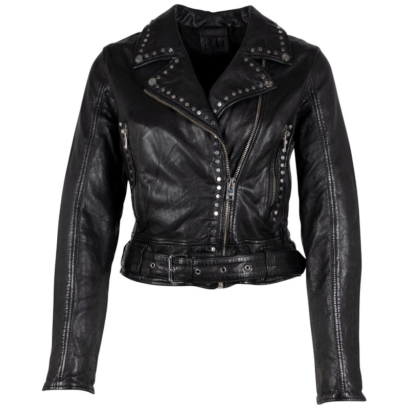 Geaca de Piele Dama Gipsy Neagra G2WMaryn – Geci de Piele