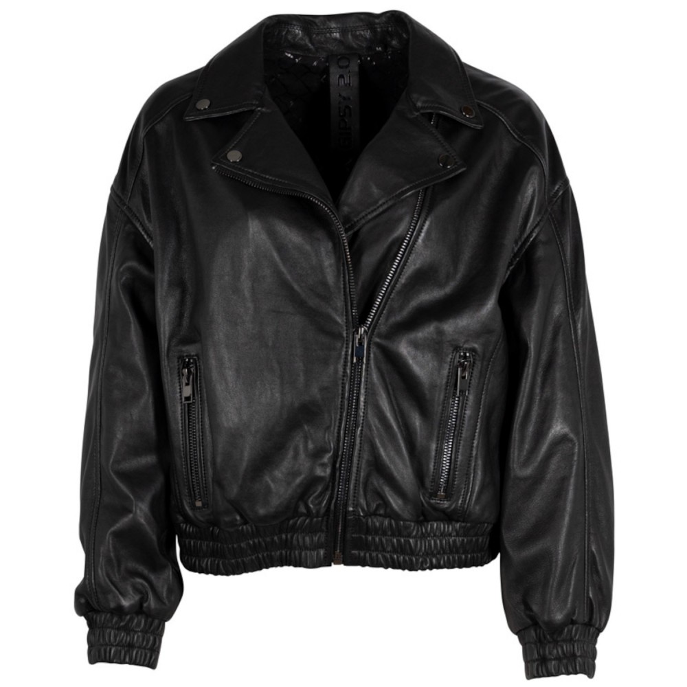 Geaca de Piele Dama Gipsy Neagra G2WMinaco Geaca de Piele Dama Gipsy Neagra G2WMinaco - readytowear.ro