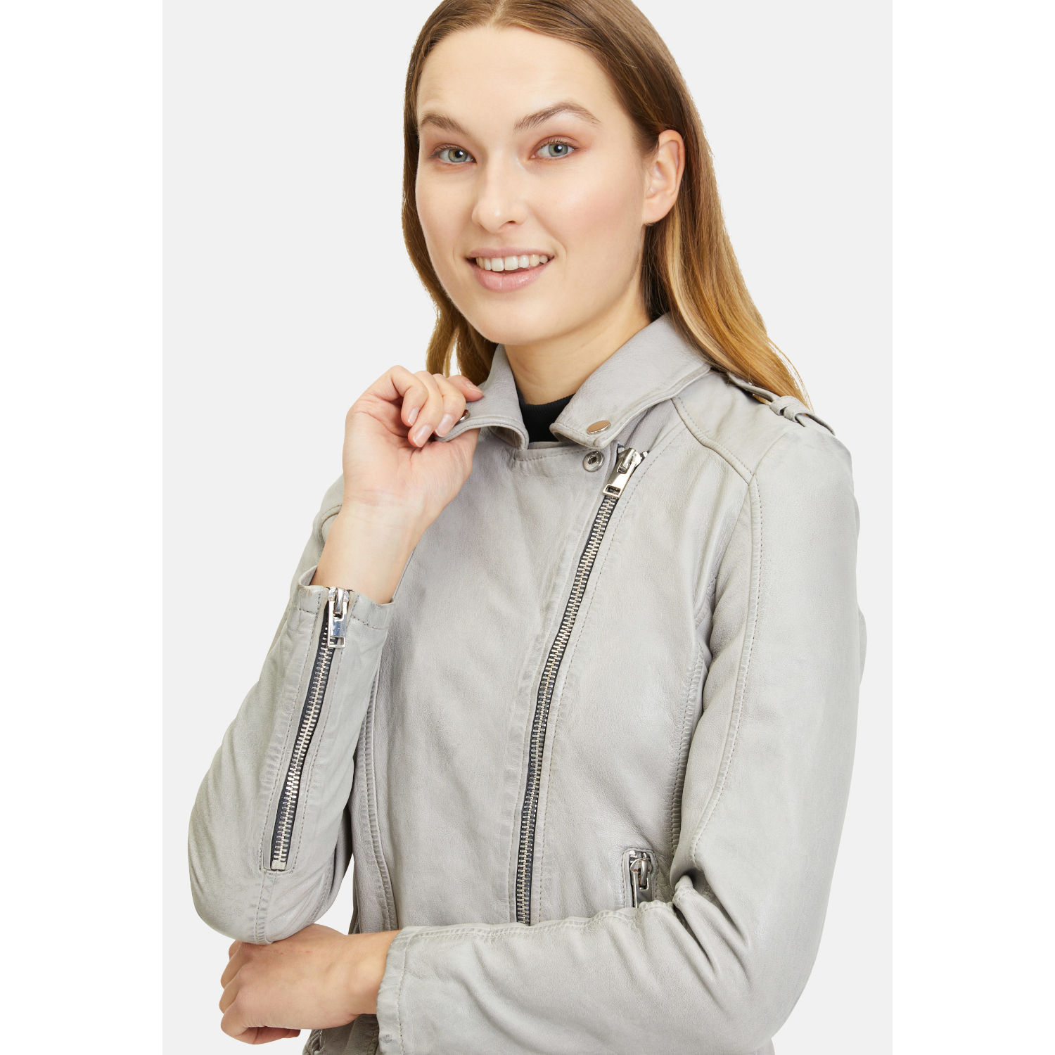 Geaca de Piele Dama Gipsy Gri Deschis G2WNarin – Black Friday Geaca de Piele Dama Gipsy Gri Deschis G2WNarin – Black Friday