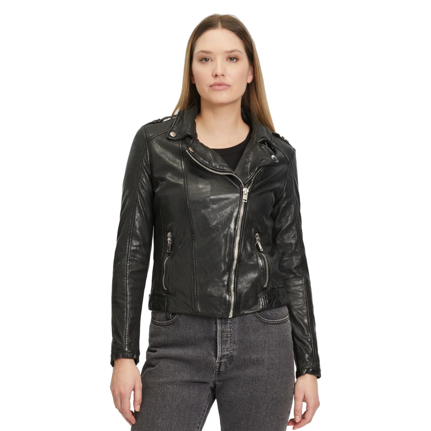 Geaca de Piele Dama Gipsy Neagra G2WNarin – Black Friday