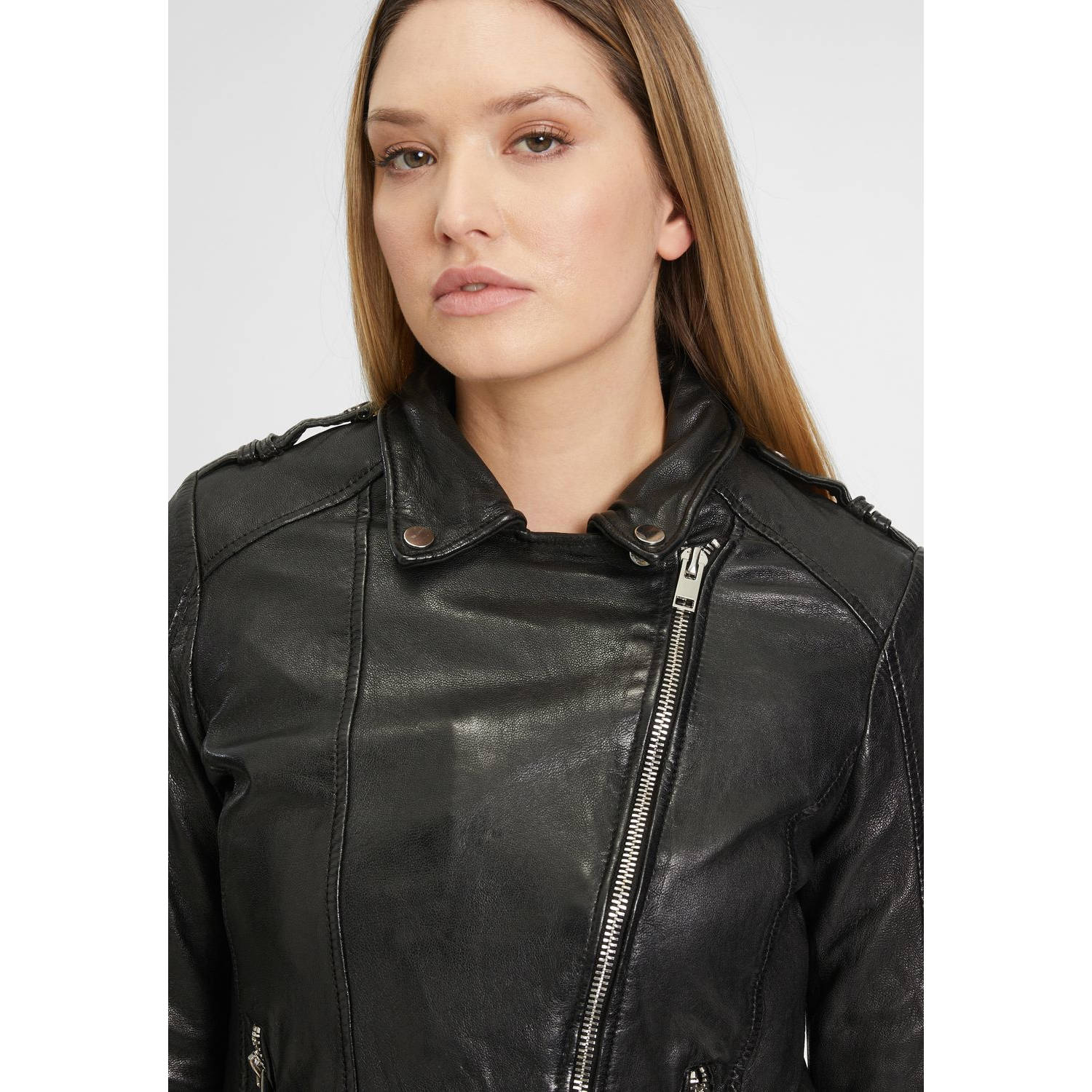 Geaca de Piele Dama Gipsy Neagra G2WNarin – Black Friday