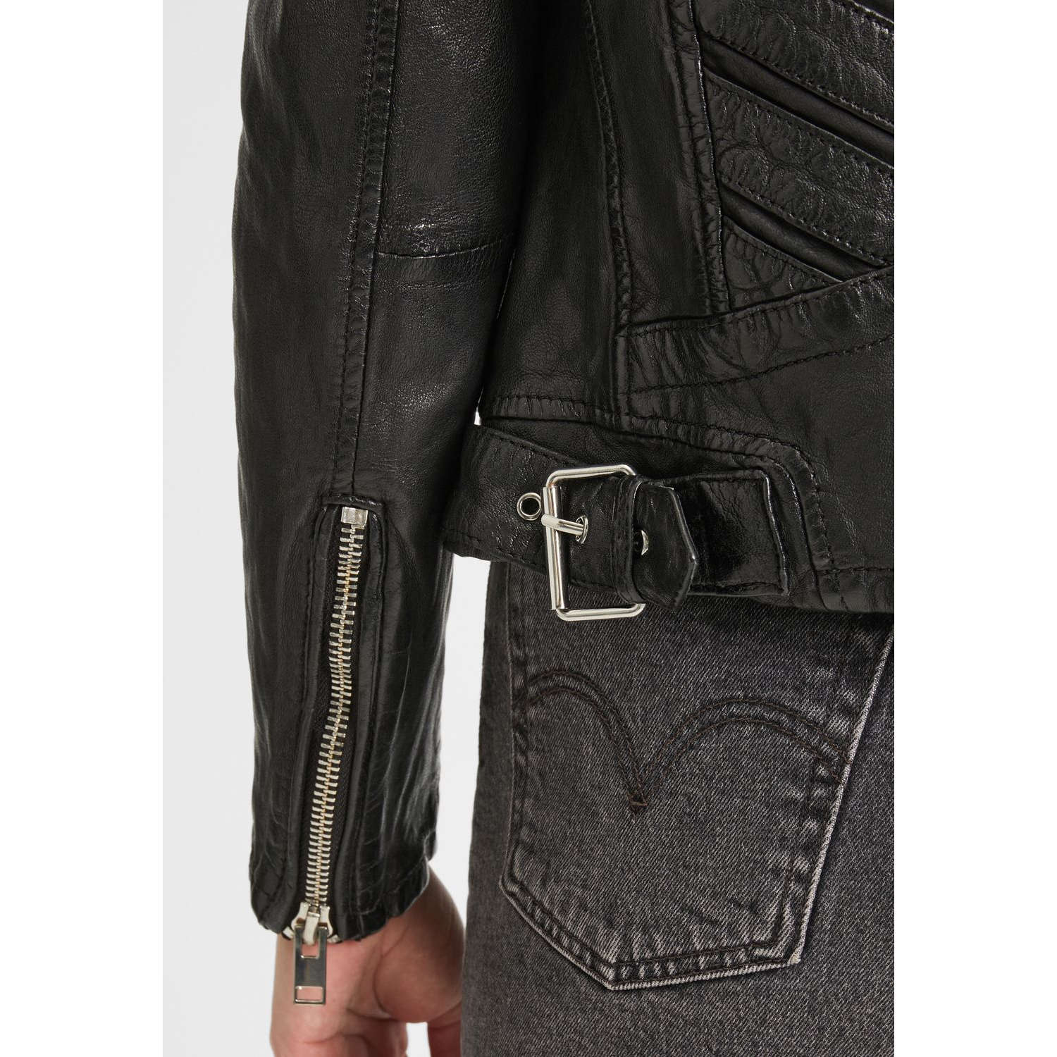 Geaca de Piele Dama Gipsy Neagra G2WNarin – Black Friday