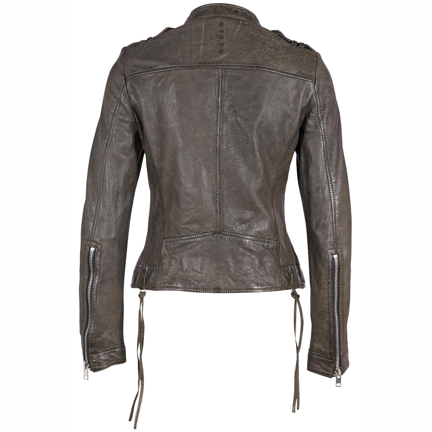 Geaca de Piele Dama Gipsy Olive Inchis G2WNevia SF LCOUNTV – IMBRACAMINTE