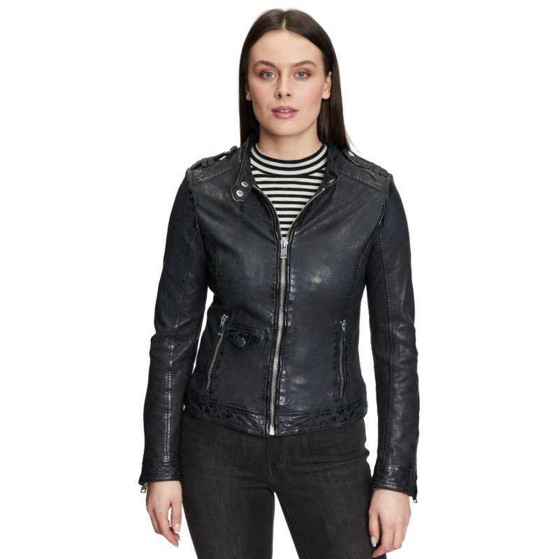 Geaca de Piele Dama Gipsy Bleumarin Inchis G2WNyla – IMBRACAMINTE