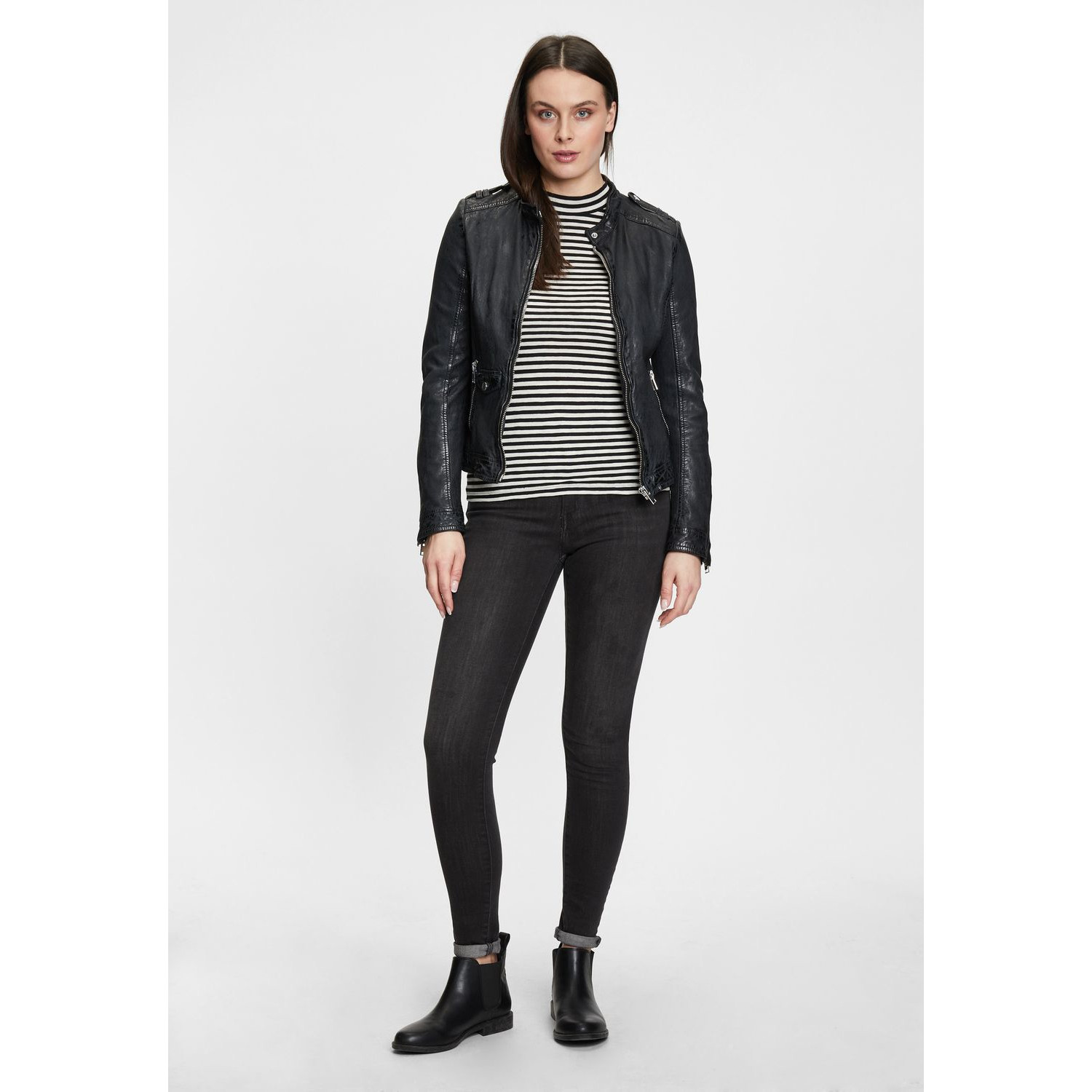 Geaca de Piele Dama Gipsy Bleumarin Inchis G2WNyla – Black Friday Geaca de Piele Dama Gipsy Bleumarin Inchis G2WNyla – Black Friday
