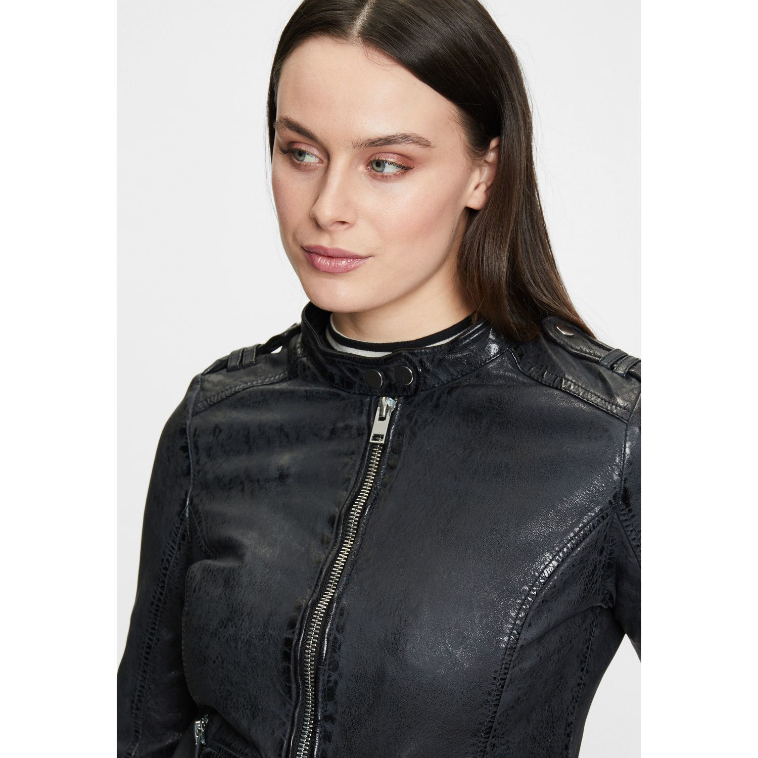 Geaca de Piele Dama Gipsy Bleumarin Inchis G2WNyla – Black Friday Geaca de Piele Dama Gipsy Bleumarin Inchis G2WNyla – Black Friday