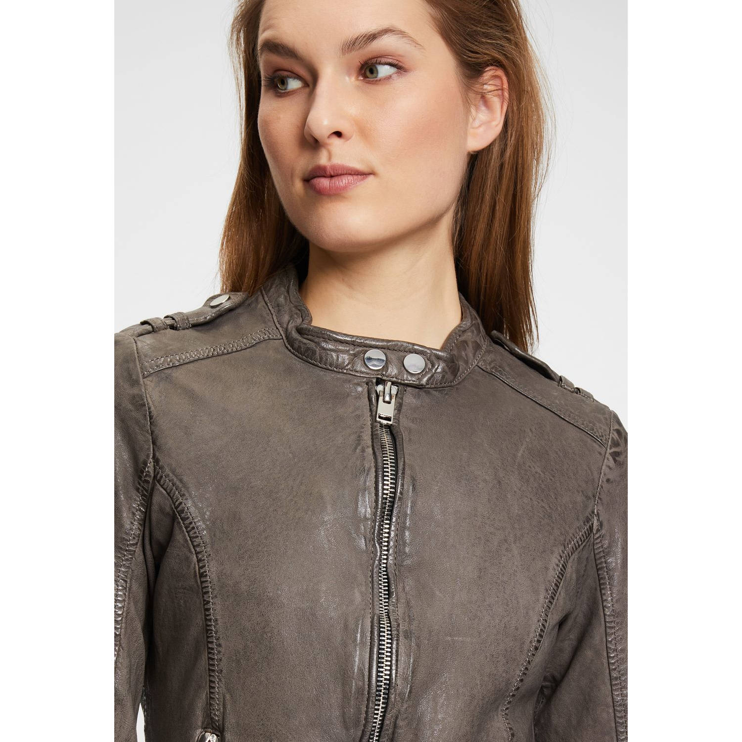 Geaca de Piele Dama Gipsy Gri G2WNyla – IMBRACAMINTE