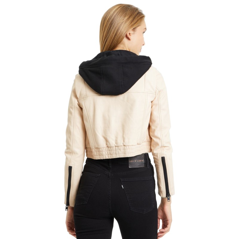 Geaca Scurta de Piele Dama Gipsy Alb Galbui G2WObea – IMBRACAMINTE Geaca Scurta de Piele Dama Gipsy Alb Galbui G2WObea – IMBRACAMINTE