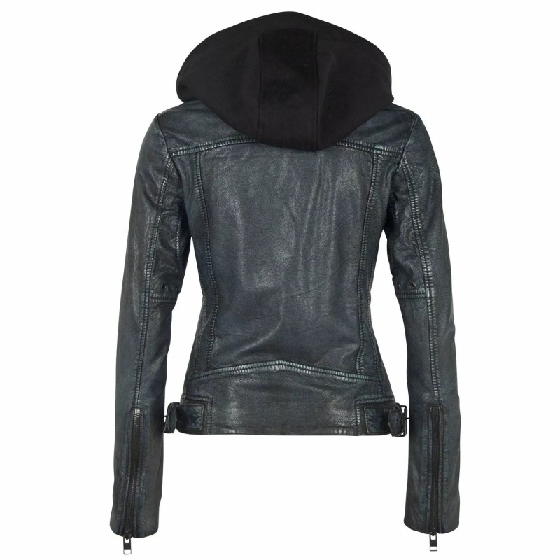 Geaca de Piele Dama Gipsy Negru/Bleumarin G2WSela SF LACOV – IMBRACAMINTE