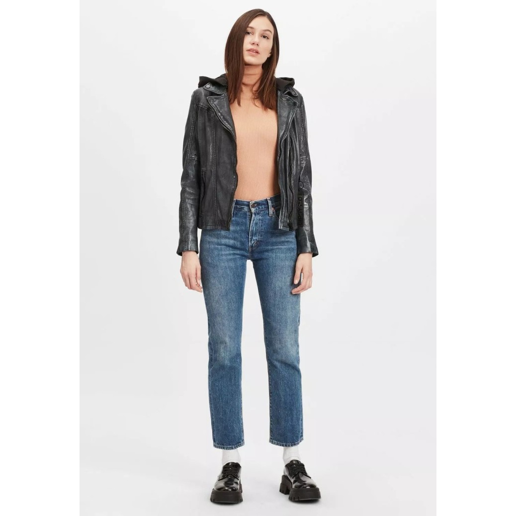 Geaca de Piele Dama Gipsy Negru/Bleumarin G2WSela SF LACOV – IMBRACAMINTE